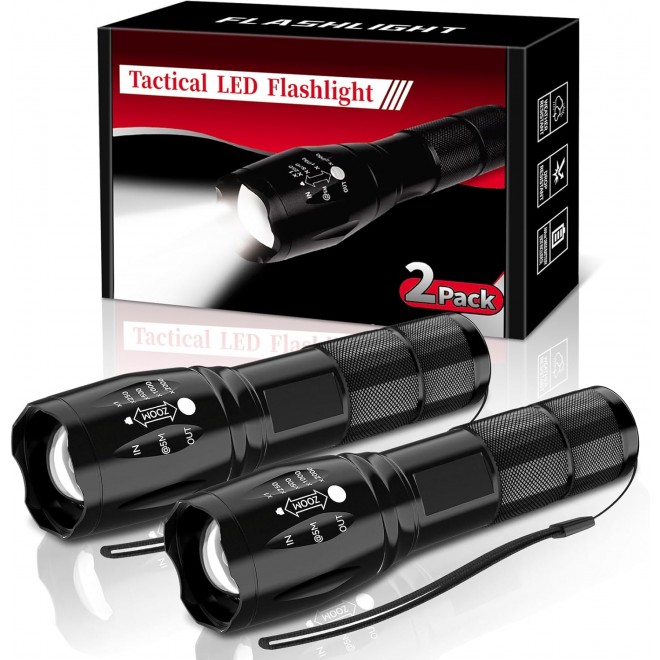 Otium LED Flashlight 2 Pack, Small Flashlights Powerful High Lumens 5 Modes, Waterproof Zoomable Mini Flash Light for Home Emergencies Camping Essentials, Christmas Stocking Stuffers Gifts for Men Otium LED Flashlight 2 Pack, Small Flashlights Powerful High Lumens 5 Modes, Waterproof Zoomable Mini Flash Light for Home Emergencies Camping Essentials, Christmas Stocking Stuffers Gifts for Men