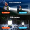 Otium 2 Pack LED Camping Lantern Flashlight Rechargeable, Portable Torch with 6 Light Modes, 3600mAh Power Bank, IPX4 Waterproof, USB C, Camping Lights for Hurricane, Emergency, Survival Kits