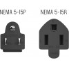 DTECH 6ft Extension Power Cord NEMA 5-15P to NEMA 5-15R 3 Prong Power Cable AC Power Cord, UL Listed, 16AWG