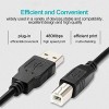 DTECH Printer to Computer USB Scanner Cable High Speed A Male to B Male Cord Compatible with HP, Canon, Dell, Epson, Lexmark, Xerox, Samsung