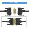 DTECH 2 Pack Gender Changers 25 Pin Female to Female Adapter DB25 Coupler, Data Transfer and Device Connection for RS232 Serial Cables