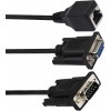 DTECH RJ45 to RS232 Cable, DB9 9-Pin Serial Port Female&Male to RJ45 Female Cat5/6 Ethernet LAN Console（15CM/6Inch）