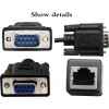 DTECH RJ45 to RS232 Cable, DB9 9-Pin Serial Port Female&Male to RJ45 Female Cat5/6 Ethernet LAN Console（15CM/6Inch）
