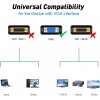 DTECH VGA to VGA Cable 6 Feet, Computer VGA Monitor Cable 1080P Full HD Male to Male Cord HD15, VGA Engineering Brade Cord for Computer PC Monitor Laptop TV Projector