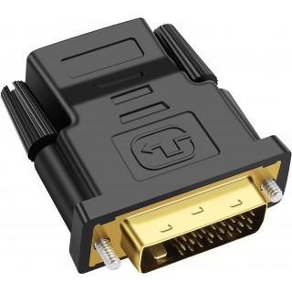 DTECH DVI to HDMI Adapter Bi-Directional HDMI Female to DVI-D Male Gold-Plated Converter 4K 1080P for PC, PS3, PS4, Projector