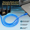 DTECH Cat5e 15FT Network Ethernet data Cable, 350Mhz Internet Wire, Compatible with PC, Laptop, Modem, Router, TVs, Printer Cord, Consoles for Home and Office, Blue