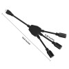 DTECH 1 to 3 Power Cord Splitter Cable, 1.5FT Indoor 3 Prong Power Strip for Halloween Lights, Christmas Decorations, Computer, Scanner, Transformer,FAN