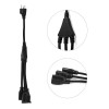 DTECH 1 to 3 Power Cord Splitter Cable, 1.5FT Indoor 3 Prong Power Strip for Halloween Lights, Christmas Decorations, Computer, Scanner, Transformer,FAN