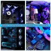 DTECH  3 Way 4 Pin PWM Fan Splitter Cable, 12 inch PC Fan Extension Cable 1 to 3 Fan Splitter Converter [Sleeved Braided] for Computer