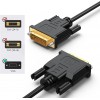 DTECH DVI to DVI Cable Bundle VGA to VGA Cable 6FT/5P Male to Male Support 1080p@60Hz for HDTV,Computer,Laptop,Monitor,Projector