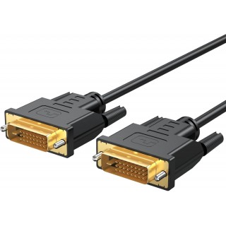 DTECH DVI Cable 6 Feet, DVI-D 24+1 Cord Male to Male Digital Video Monitor Cable for Computer, HDTV, Gaming, Monitor, Projector