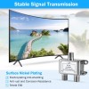 DTECH 2 Way Coaxial Cable Splitter MoCA 5-2400MHz,  RG6 Compatible Coax Splitter for HD Satellite/Cable TV, Internet & CATV Antenna Signals, Low Loss MoCA Support