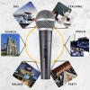 PESKI Handheld Mic, Cardioid Vocal Dynamic Microphone with 13ft Cable and ON/Off Switch, Plug-in Microphone for Karaoke Singing Machine, AMP, and Speaker 