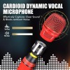 PESKI Handheld Wired Karaoke Microphone, Cardioid Dynamic Vocal Mic with 13.12ft Detachable XLR Audio Cable and ON/Off Switch, for Karaoke Singing Machine, Speakers