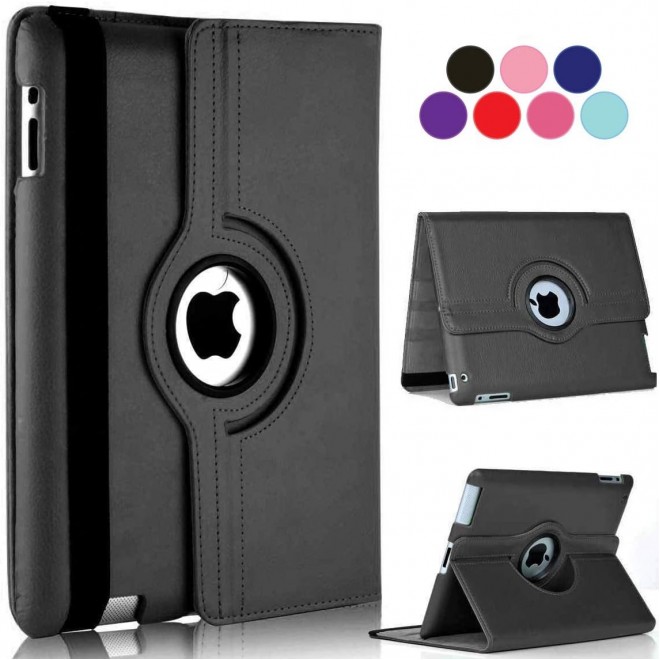 Case for iPad2 Pro 9.7 inch (2011), 360 Degree Stand [Auto Sleep/Wake] Folio Leather Smart Cover,Black 