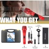 PESKI Handheld Wired Karaoke Microphone, Cardioid Dynamic Vocal Mic with 13.12ft Detachable XLR Audio Cable and ON/Off Switch, for Karaoke Singing Machine, Speakers