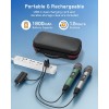 PESKI Wireless Microphones, Wireless Microphone with One-to-One Chip Connection, 40H Rechargeable Battery, 200FT Range, Plug and Play, Ergonomic Design,Less Latency Microphone for Singing, Speech, Party 
