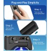 PESKI Wireless Microphones, Wireless Microphone with One-to-One Chip Connection, 40H Rechargeable Battery, 200FT Range, Plug and Play, Ergonomic Design,Less Latency Microphone for Singing, Speech, Party 