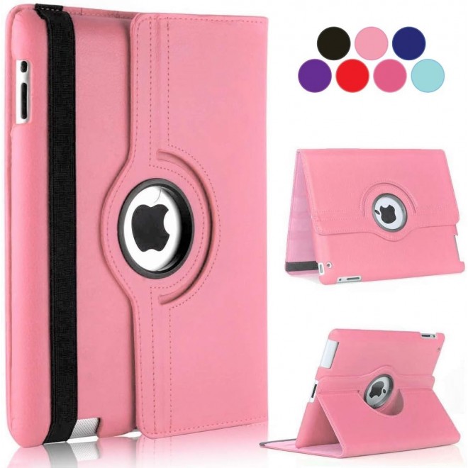 Case for iPad2 Pro 9.7 inch (2011), 360 Degree Stand [Auto Sleep/Wake] Folio Leather Smart Cover,Pink