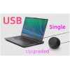 PESKI Computer Speaker for Desktop PC, USB-Powered, Plug-n-Play, Wired, External Speaker for Laptop, with Crystal-Clear Sound, Loud Volume, Rich Bass, Built-in USB-C Adapter for Full Compatibility 