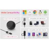 PESKI Computer Speaker for Desktop PC, USB-Powered, Plug-n-Play, Wired, External Speaker for Laptop, with Crystal-Clear Sound, Loud Volume, Rich Bass, Built-in USB-C Adapter for Full Compatibility 