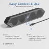 PESKI PC Speaker for Computer, Wired USB Powered Bluetooth Computer Speakers with Stereo Clear Sound, Gaming Speakers Sound Bar for Computer Desktop PC Laptop Monitor, Bluetooth & USB 