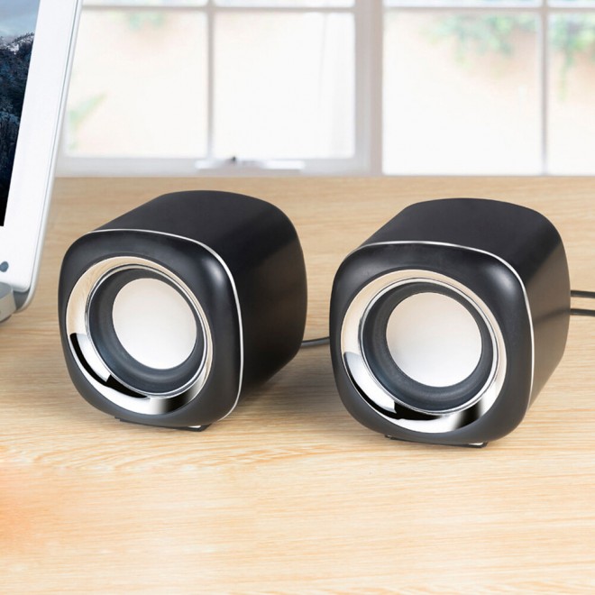 NEEWER 6W 2.0 Mini Stereo Computer Speakers USB/3.5mm Laptop PC Tablet  Travel 2Pcs