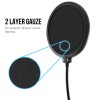NEEWER Professional Microphone Filter / Pop Shield  Windscreen 360° Flexible & Duel Layered