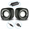 NEEWER 6W 2.0 Mini Stereo Computer Speakers USB/3.5mm Laptop PC Tablet  Travel 2Pcs