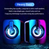 NEEWER USB Wired LED Computer Speakers Stereo Bass Subwoofer 3.5mm for Desktop PC MP3