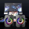 NEEWER USB Wired LED Computer Speakers Stereo Bass Subwoofer 3.5mm for Desktop PC MP3
