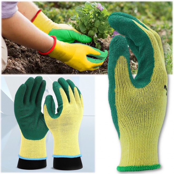NEEWER Gardening Gloves  Safety Protective Garden Work Latex Coated Ladies Men